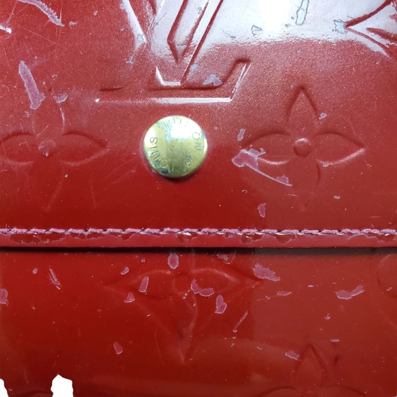 Authentic Louis Vuitton Portefeuille Elise Bifold Wallet Monogram Vernis - Picture 7 of 12